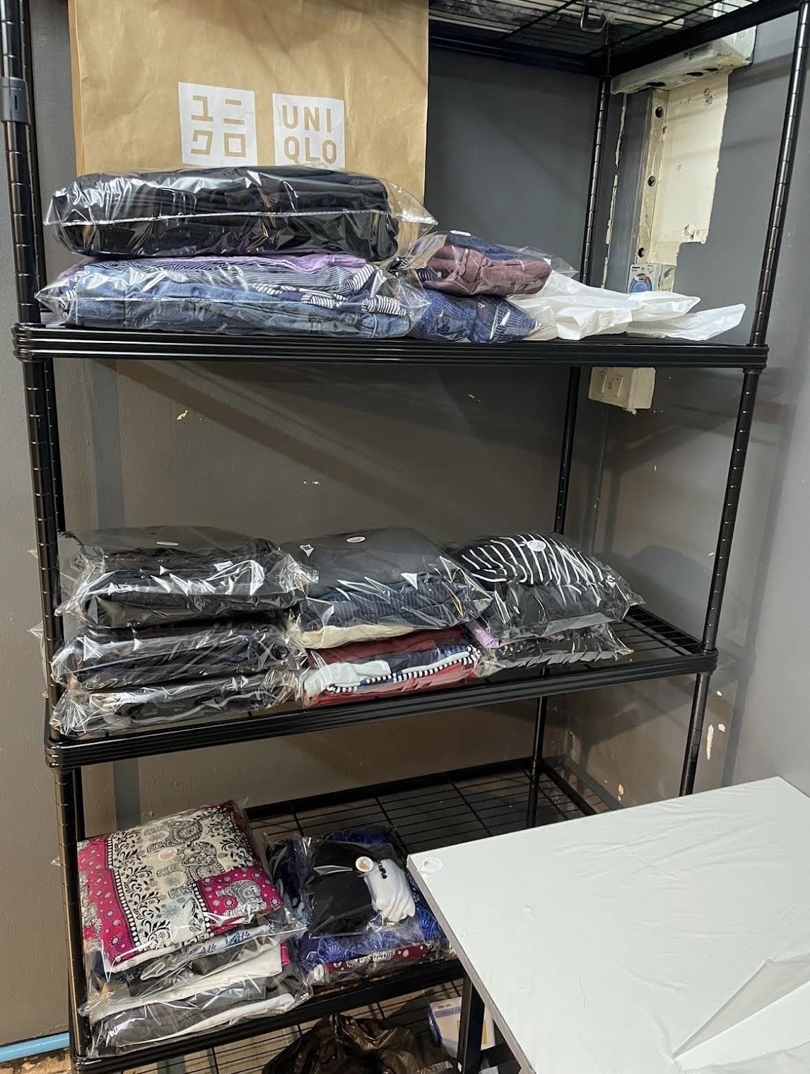 Laundry ready for collection