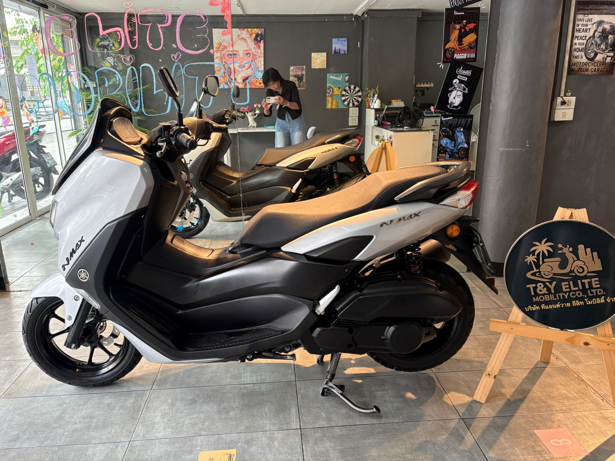 Real Yamaha NMAX 155cc (More Recent Model) scooter from T&Y Elite Mobility Bangkok